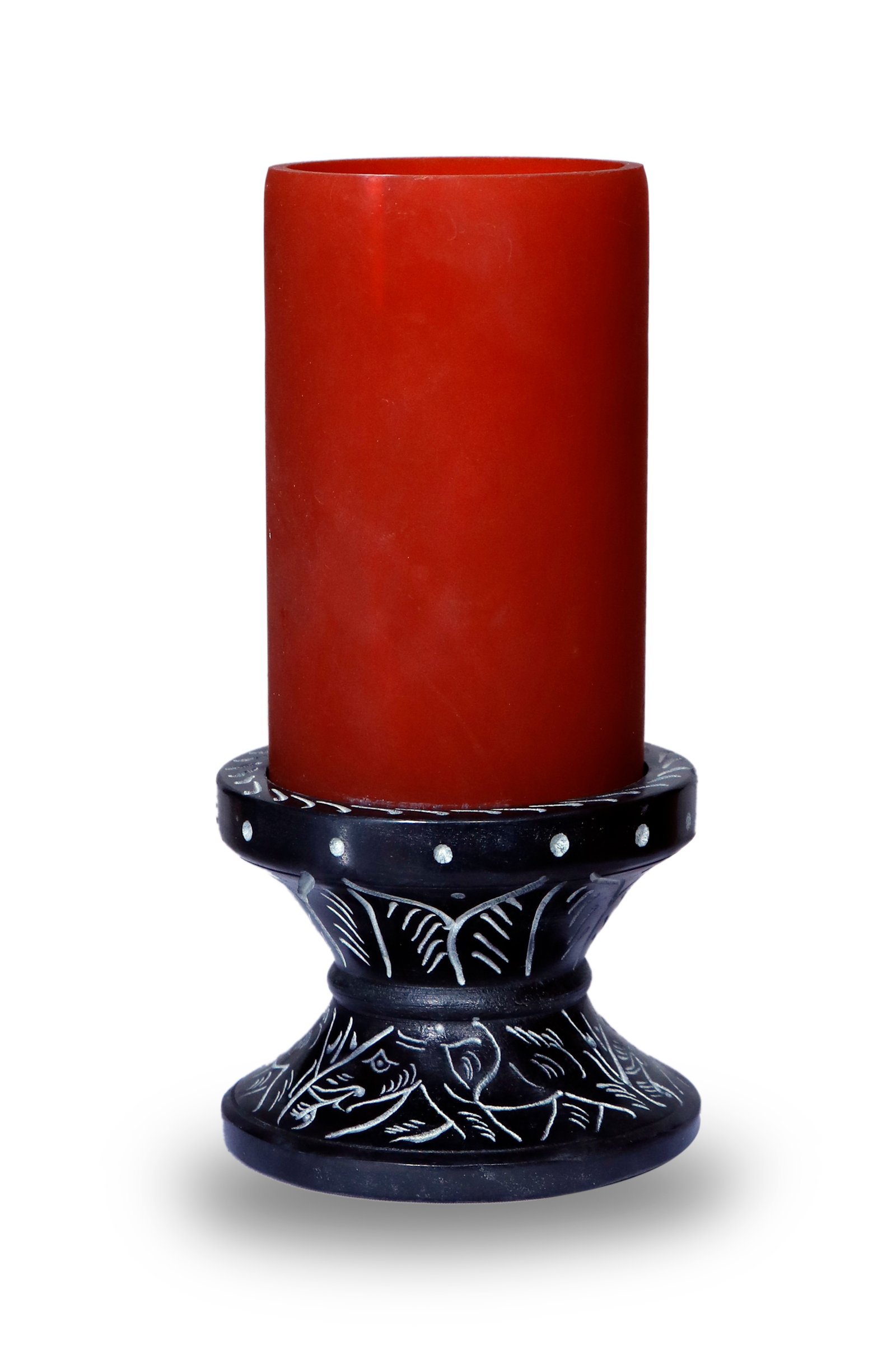 Ornate Sculpted Candle Holder - Design A