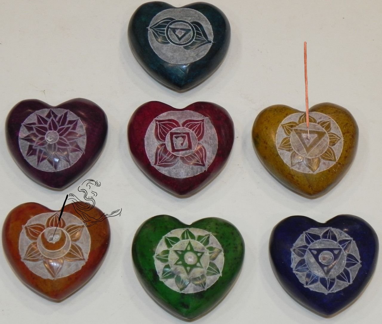 Heart Shape Marble Incense Holder