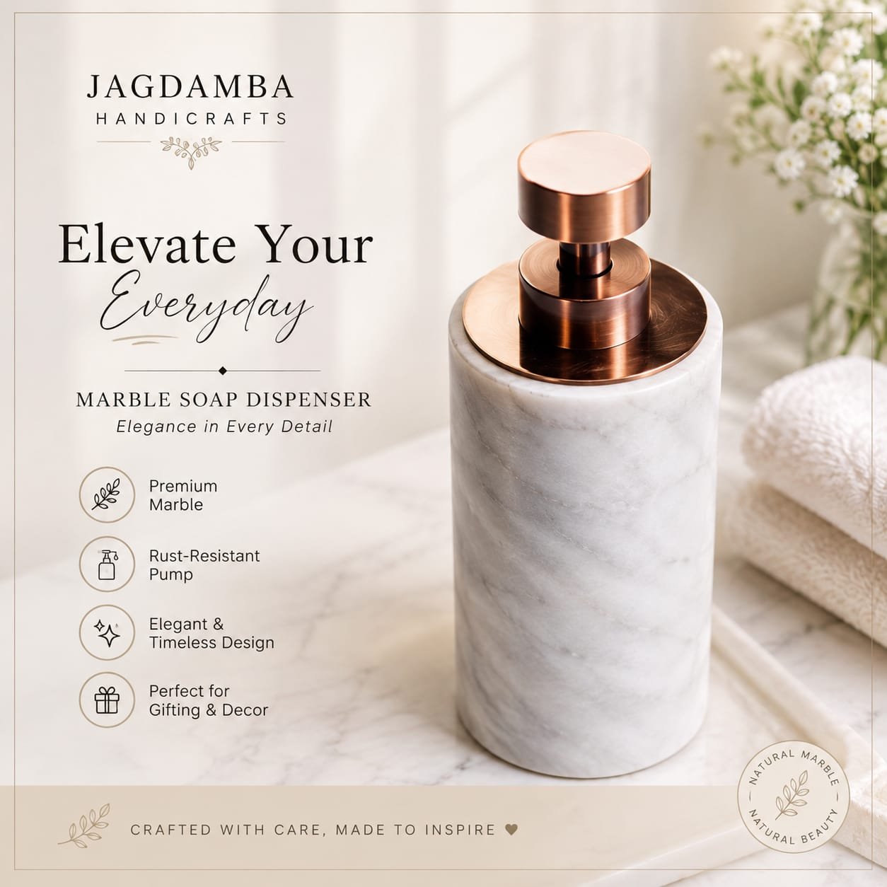 Premium Marble Soap Dispenser